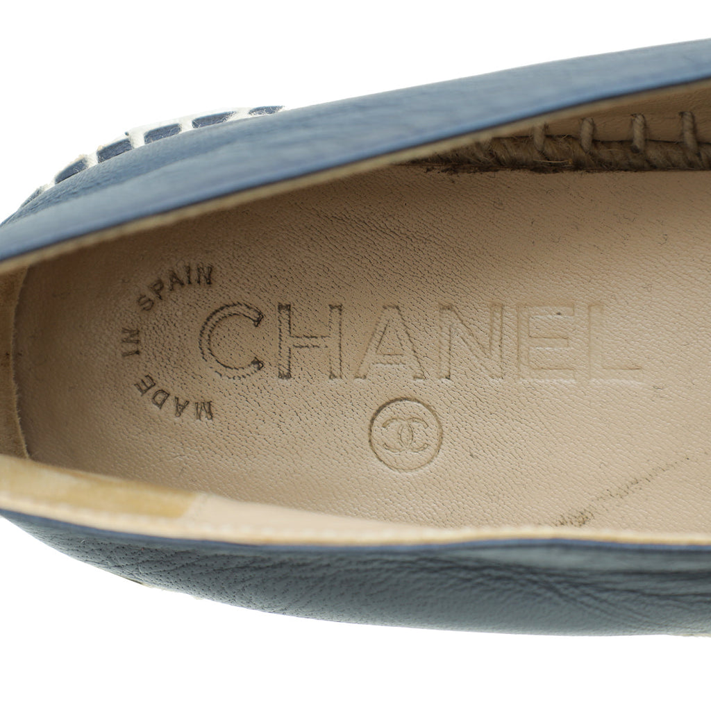 Chanel Bicolor CC Cap Toe Espadrille 38
