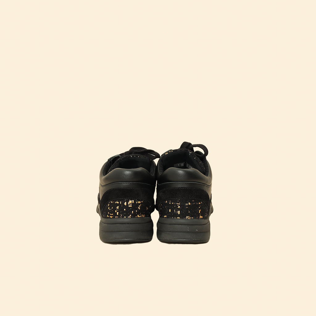 Chanel Black CC Sneakers 38