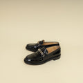 Chanel Black Logo Moccasins 38