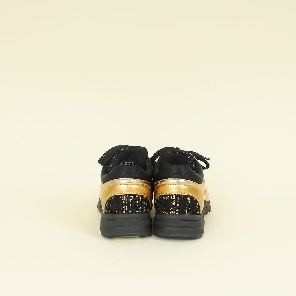 Chanel Bicolor CC Tweed Sneaker 39