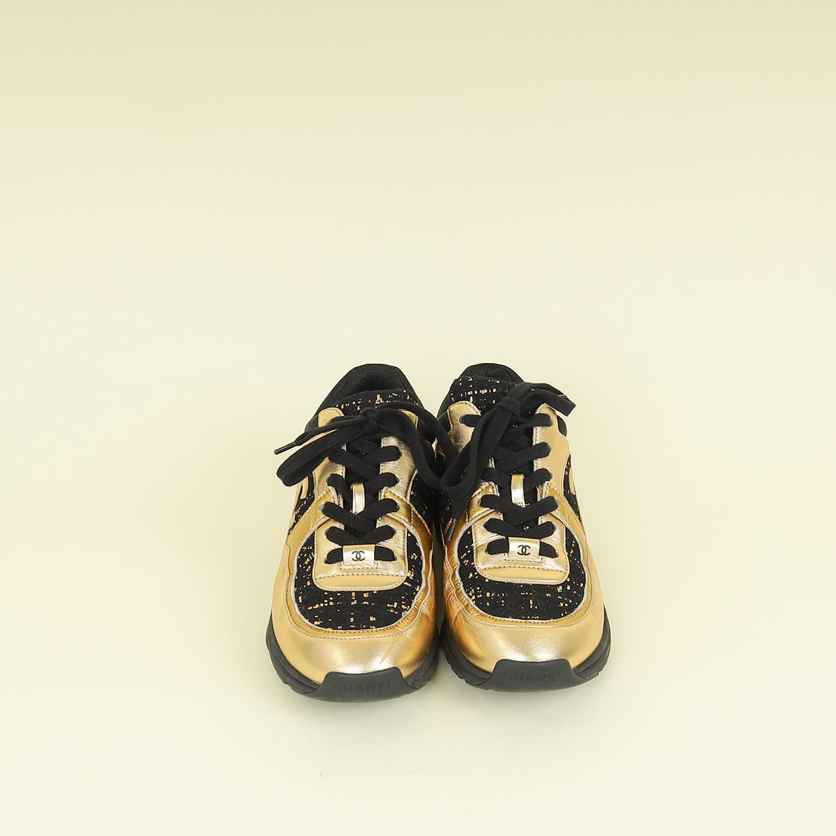 Chanel Bicolor CC Tweed Sneaker 39