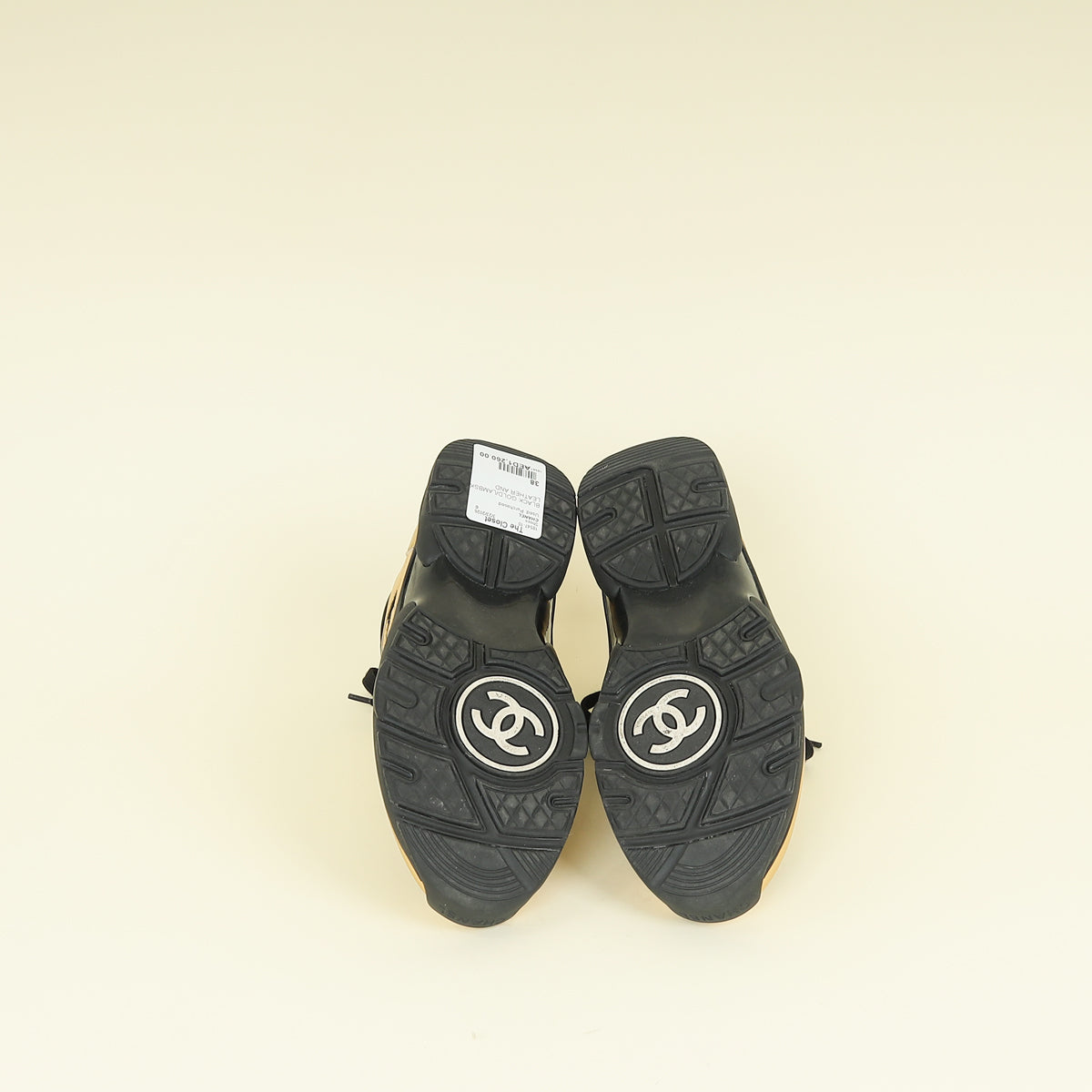 Chanel Bicolor CC Tweed Sneaker 39
