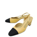Chanel Bicolor CC Cap Toe Slingback 38