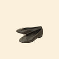 Chanel Brownish Grey CC Ballet Flats 38