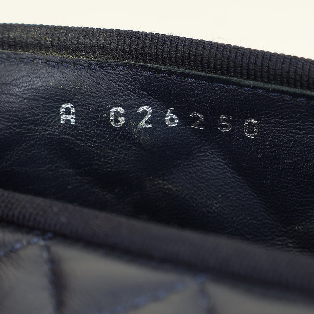 Chanel Navy Blue CC Cap Toe Ballet Flats 38C