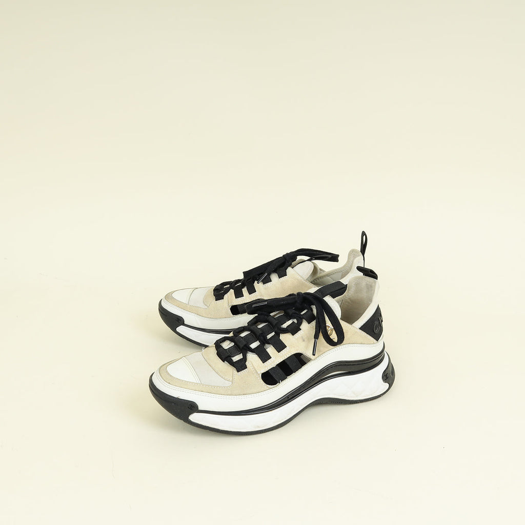 Chanel Bicolor CC Trainer Sneaker 38