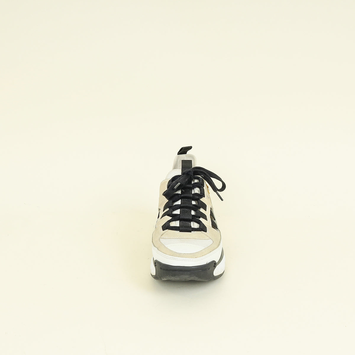 Chanel Bicolor CC Trainer Sneaker 38