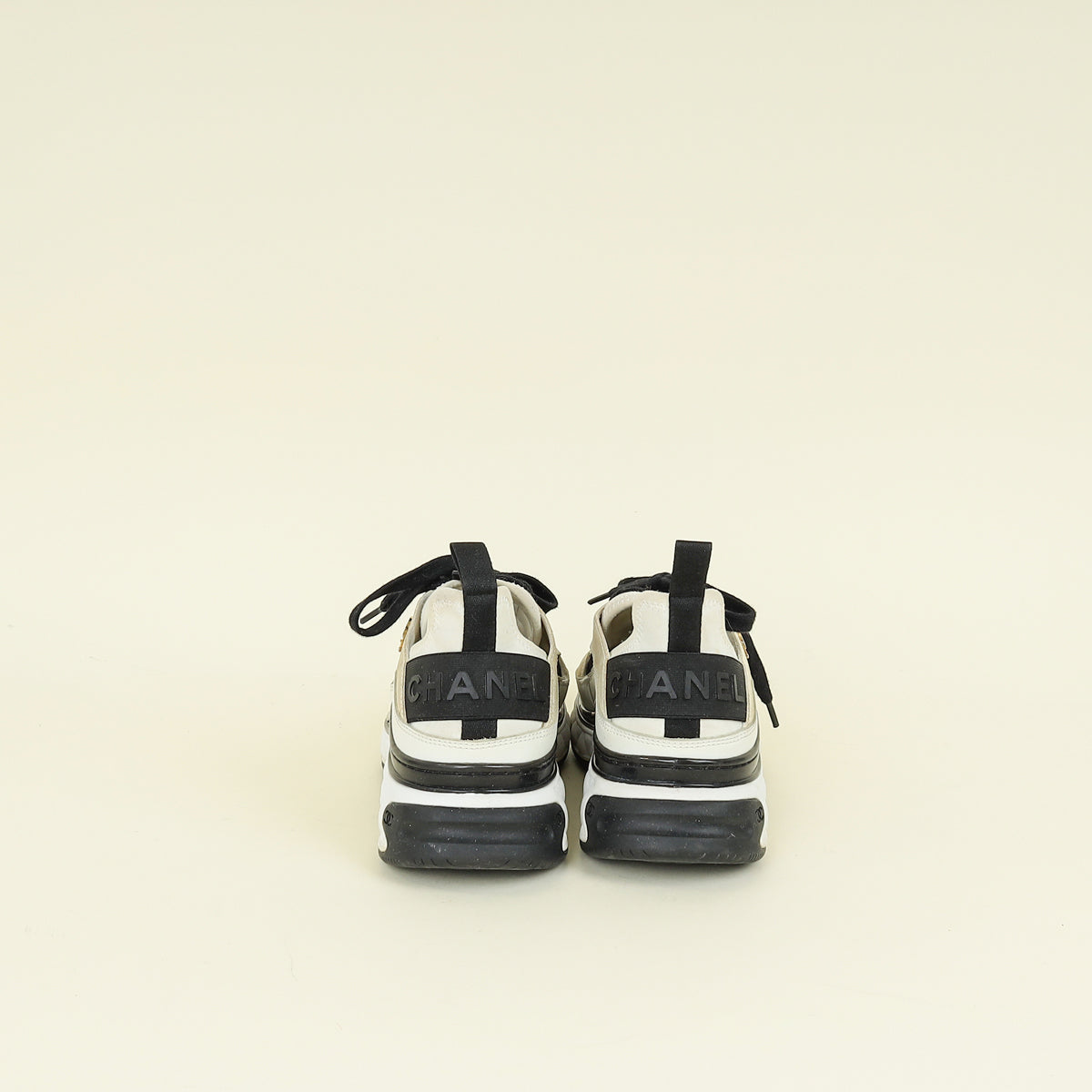 Chanel Bicolor CC Trainer Sneaker 38
