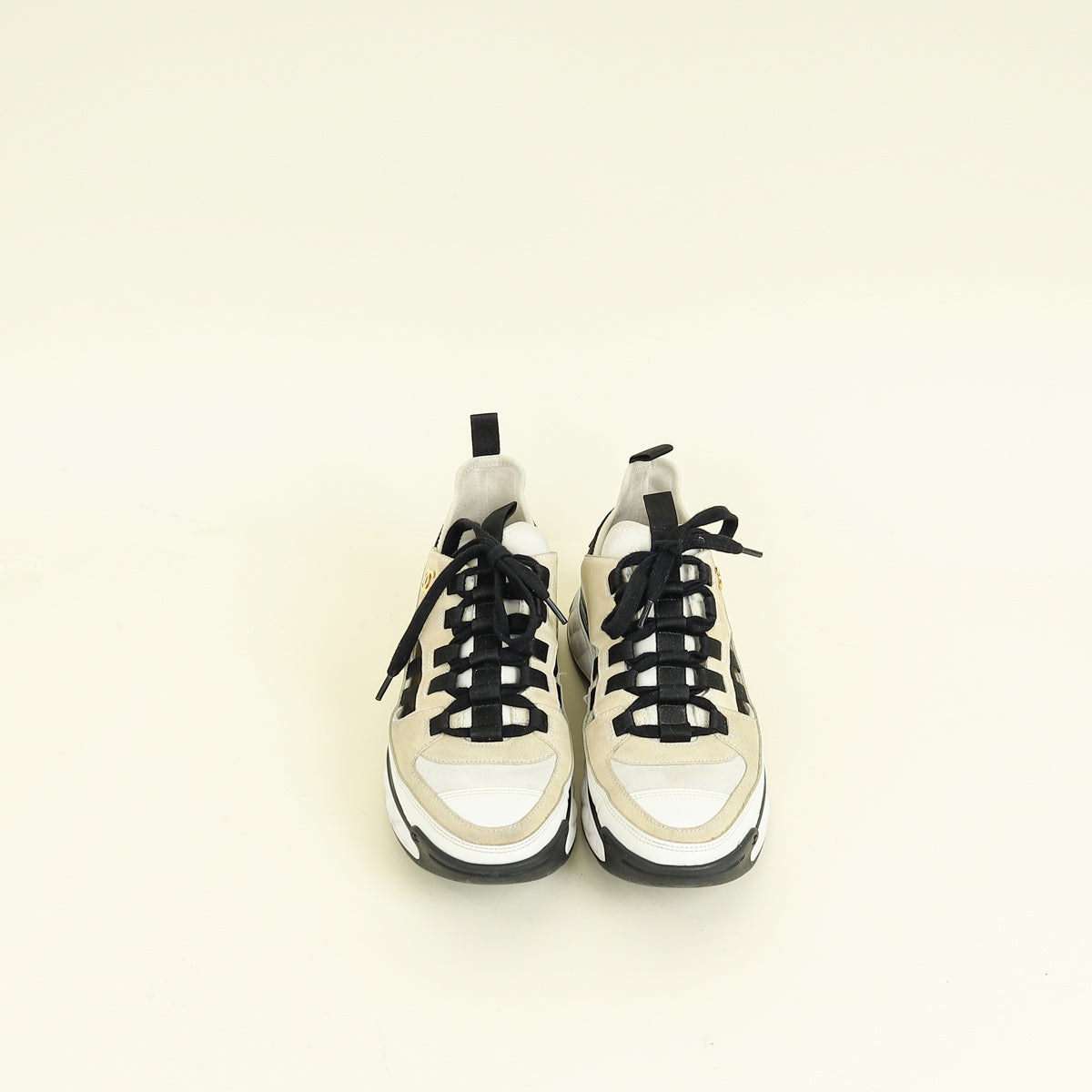 Chanel Bicolor CC Trainer Sneaker 38