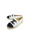 Chanel Bicolor CC Cap Toe Tweed Espadrille 38