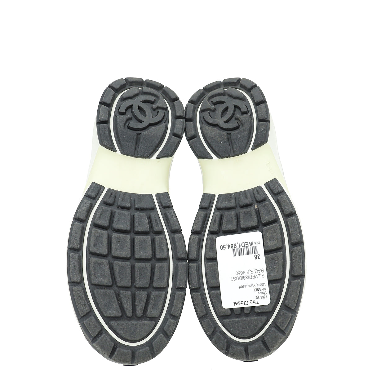 Chanel Silver CC Runner Sneaker 38