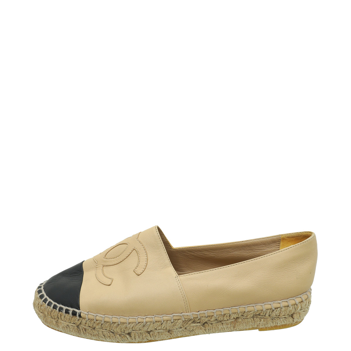 Chanel Bicolor CC Cap Toe Espadrille 38