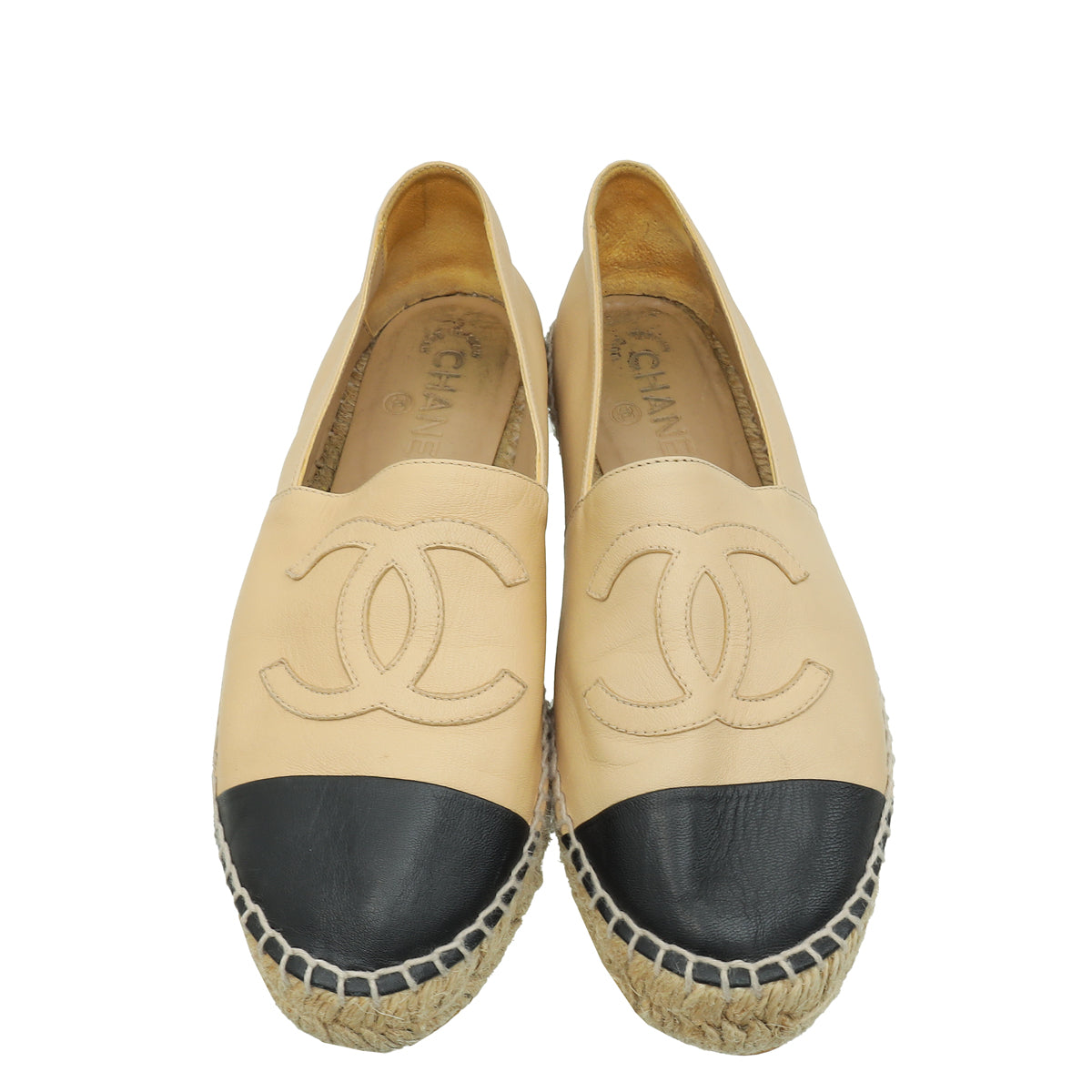 Chanel Bicolor CC Cap Toe Espadrille 38