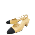 Chanel Bicolor CC Cap Toe Slingback 38