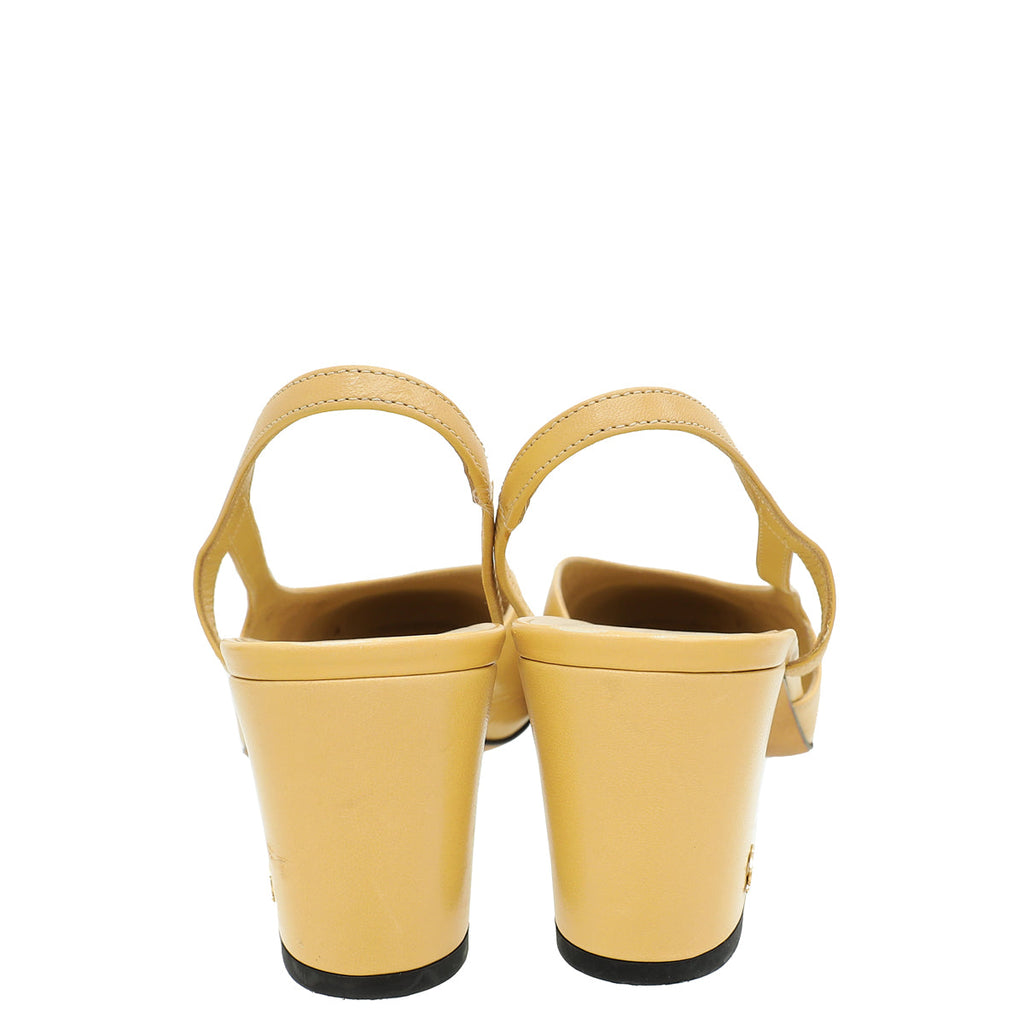 Chanel Bicolor CC Cap Toe Slingback 38