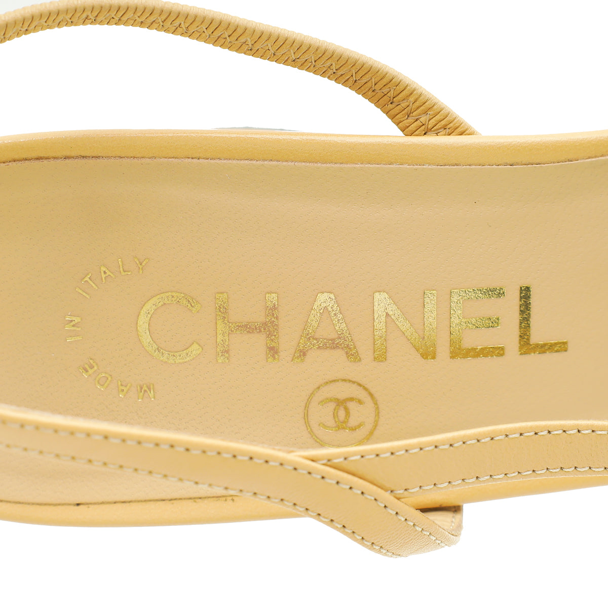Chanel Bicolor CC Cap Toe Slingback 38