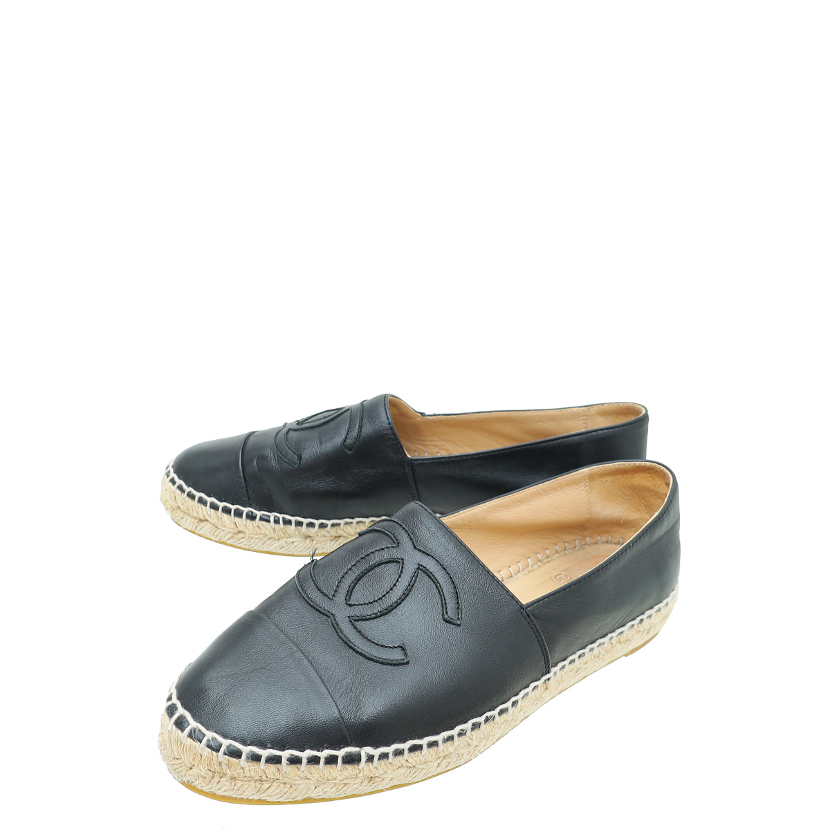 Chanel Black CC Espadrille 38