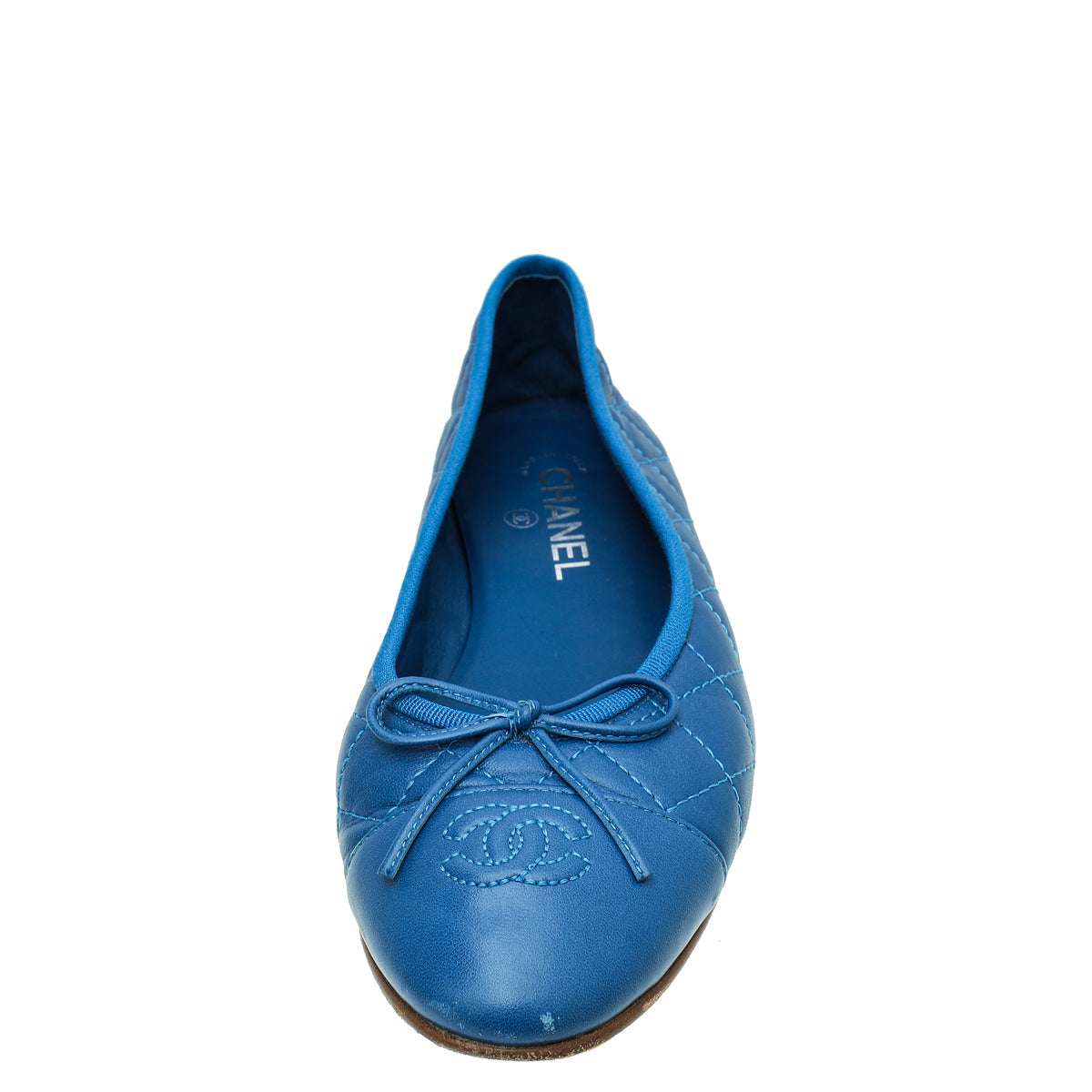 Chanel Blue CC Cap Toe Ballerina Flats 39