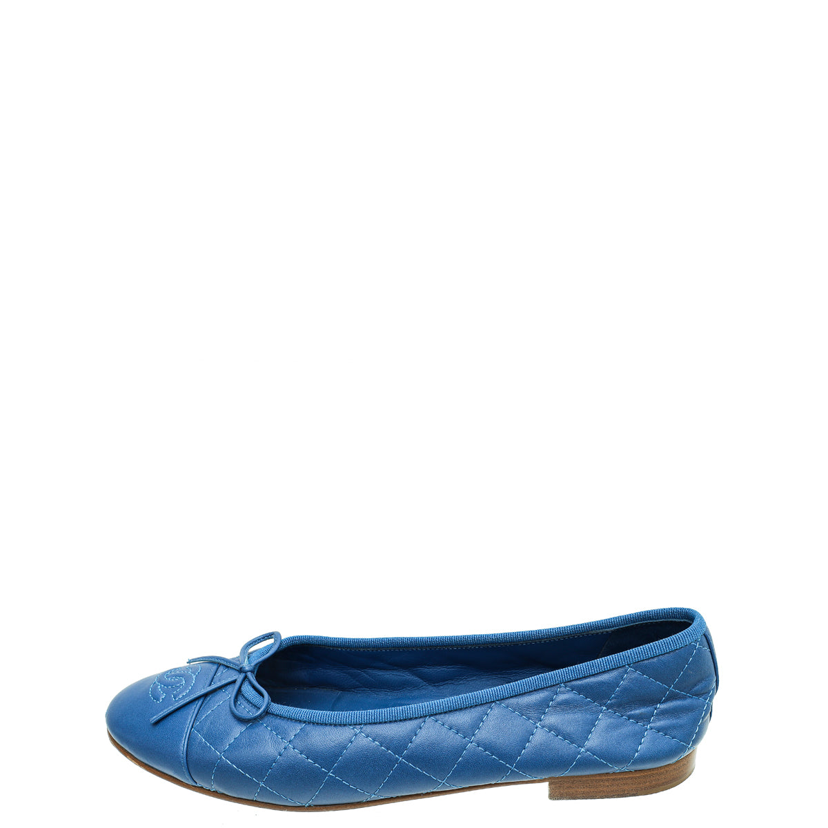Chanel Blue CC Cap Toe Ballerina Flats 39