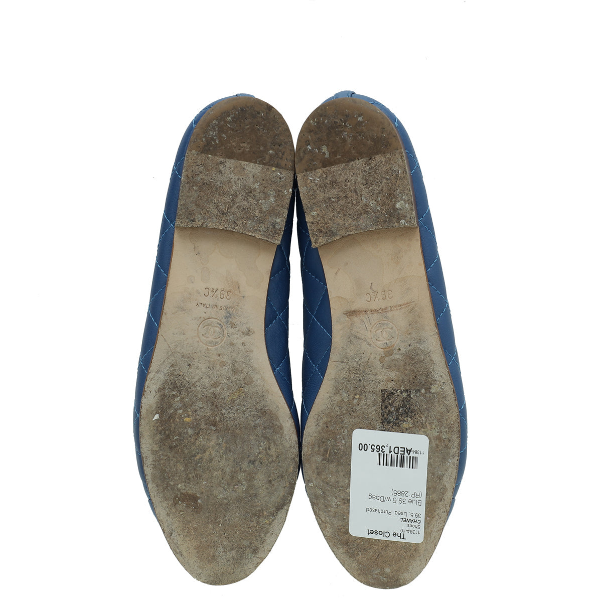 Chanel Blue CC Cap Toe Ballerina Flats 39