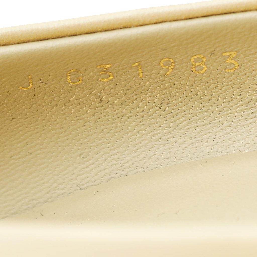 Chanel Bicolor CC Pearl Heel Pointed Pumps 39.5
