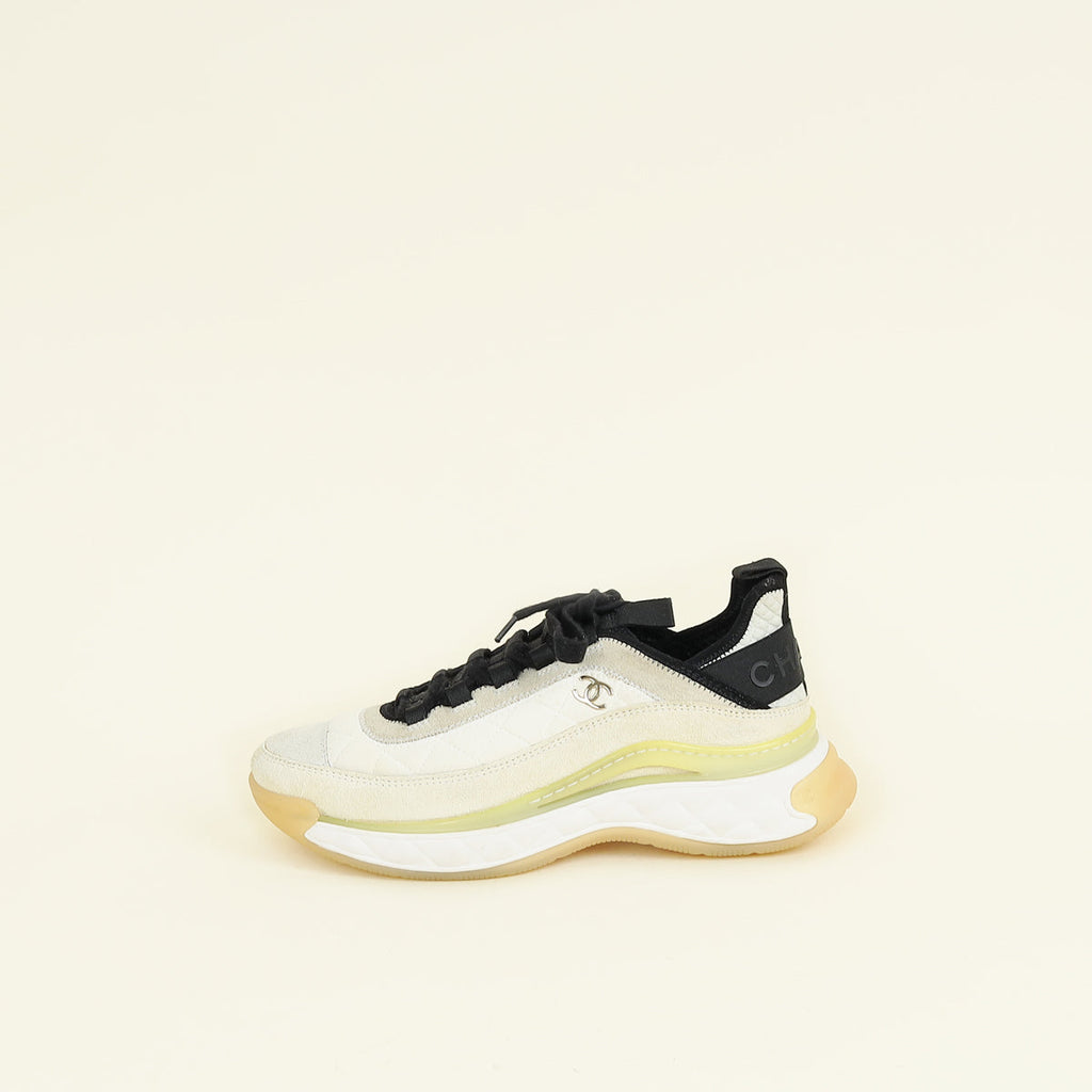 Chanel Bicolor CC Low Top Trainer 39.5