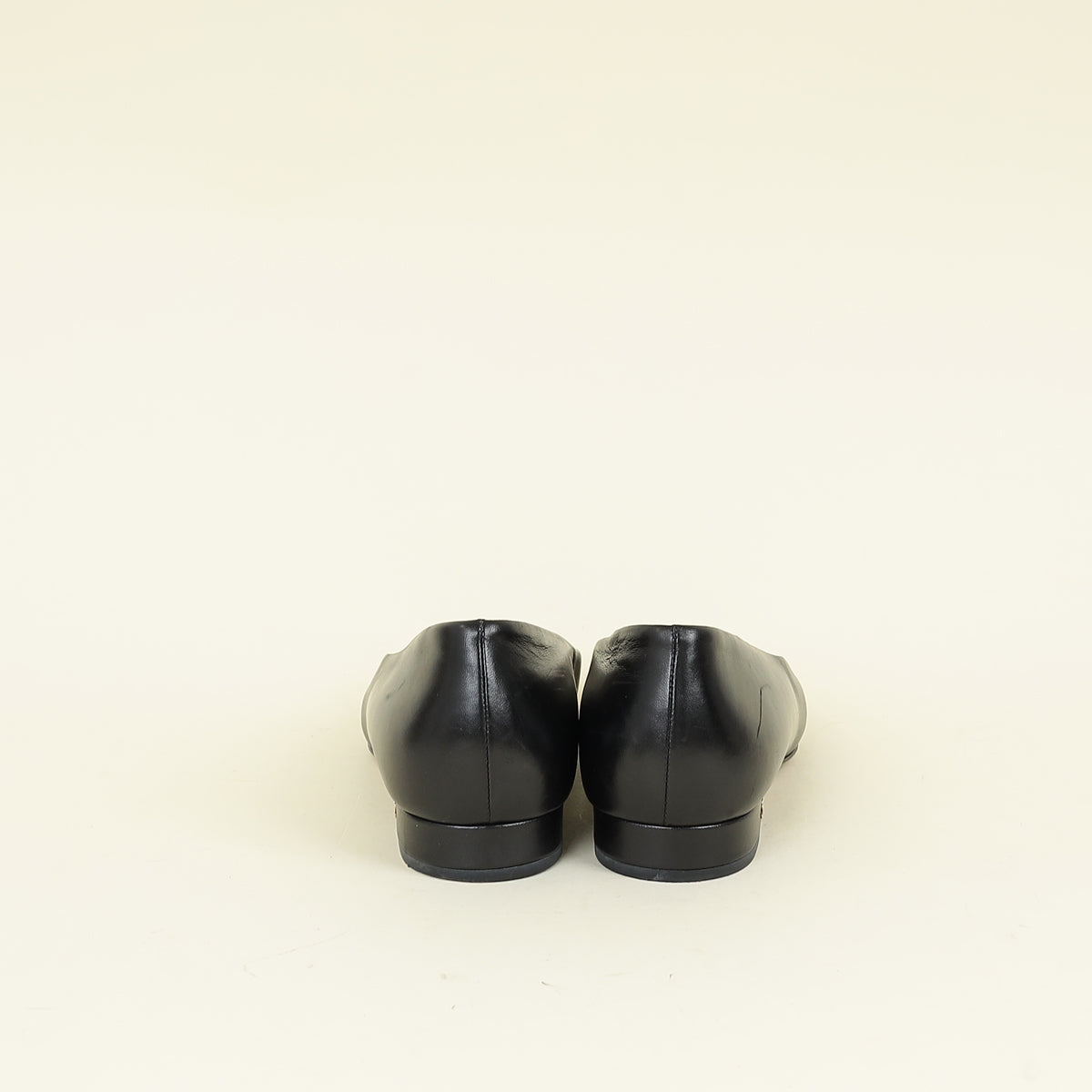 Chanel Black CC Cap Toe Ballerina 39