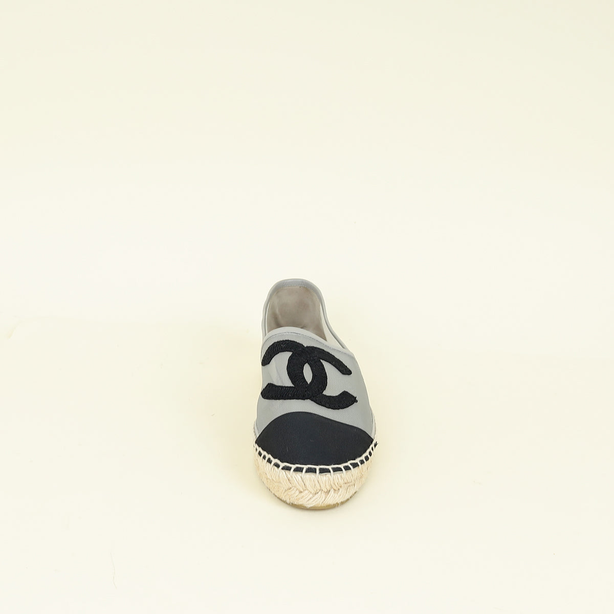 Chanel Bicolor CC Cap Toe Mesh Espadrille 39