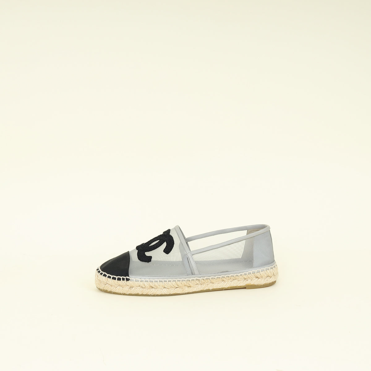 Chanel Bicolor CC Cap Toe Mesh Espadrille 39