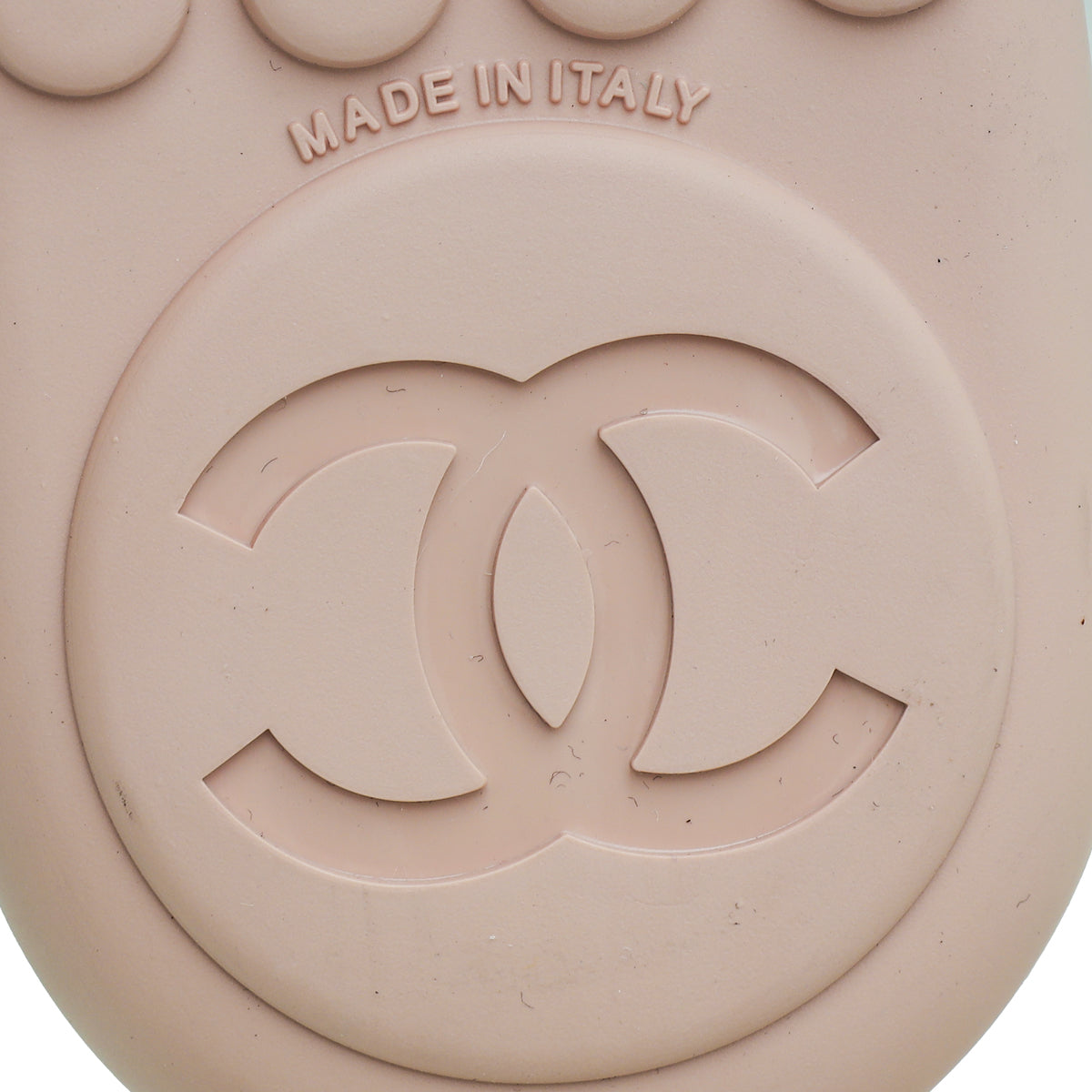 Chanel Light Pink Terry Cloth Chain CC Thong Slippers 39