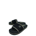 Chanel Black CC Rope Platform Sandals