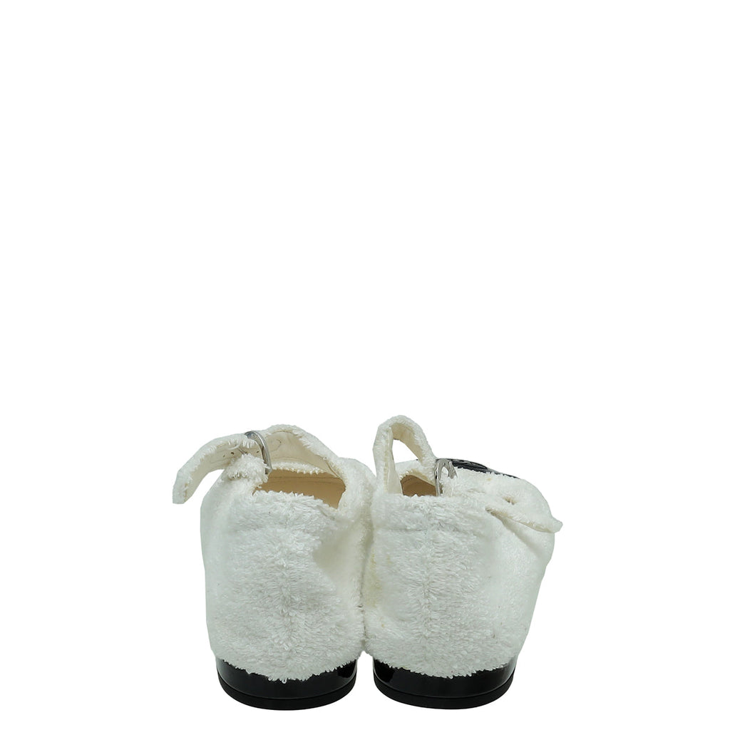 Chanel Bicolor CC Cao Towl Mary Jane Ballerina 39