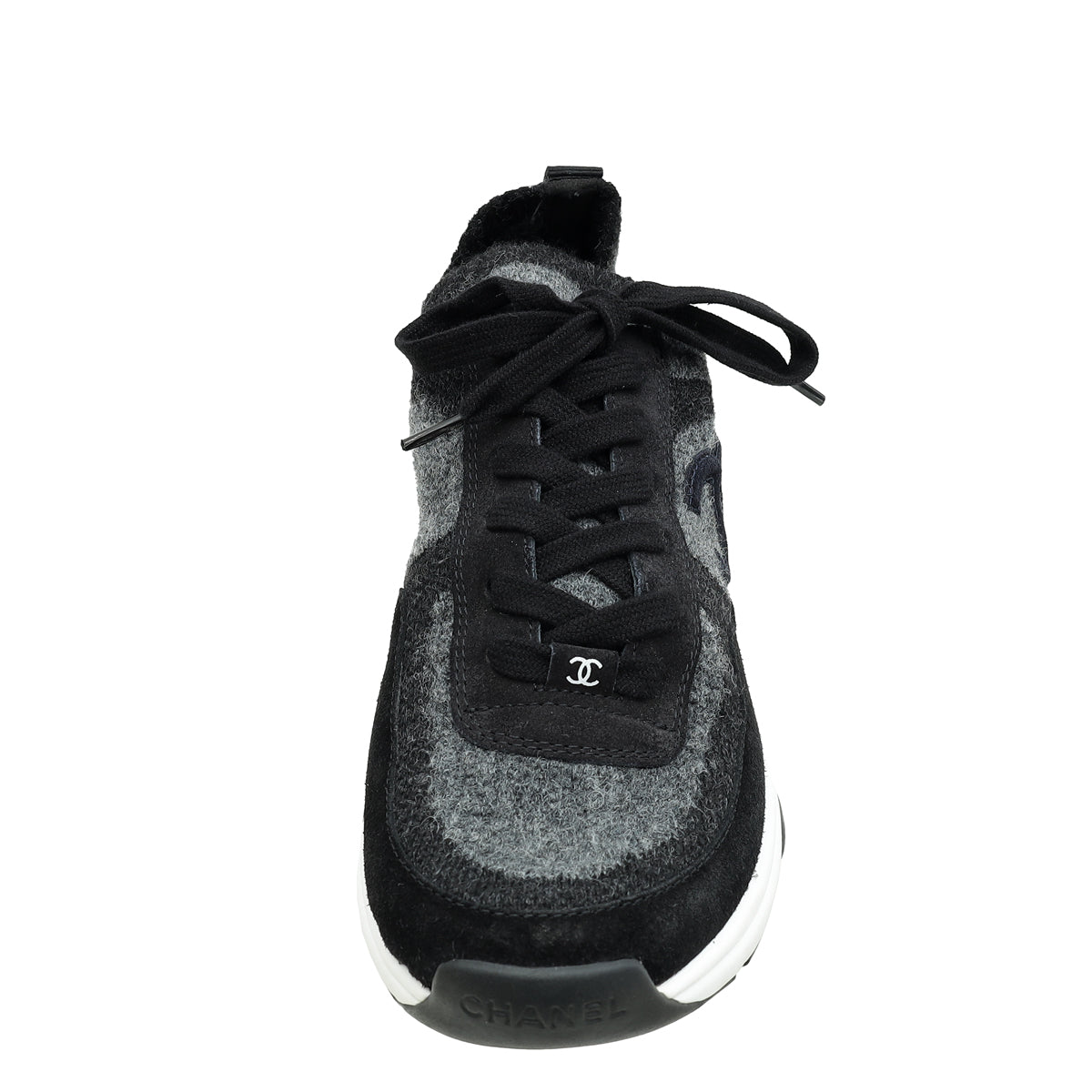 Chanel Bicolor CC Slip On Sock Sneakers 39