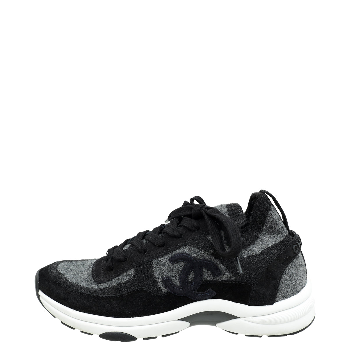 Chanel Bicolor CC Slip On Sock Sneakers 39