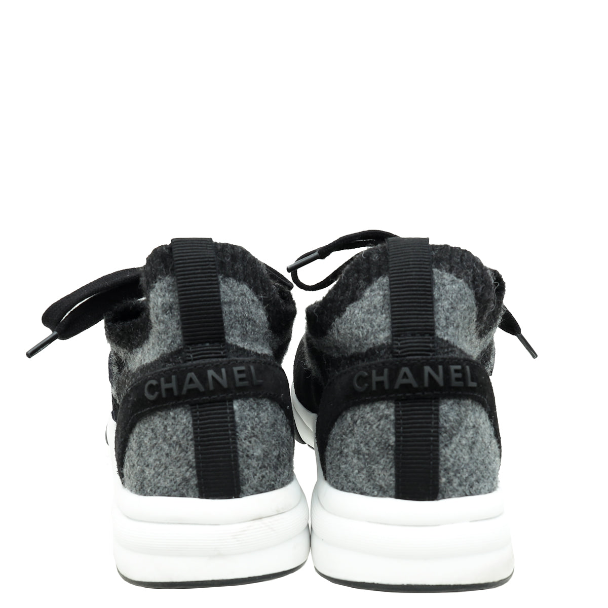 Chanel Bicolor CC Slip On Sock Sneakers 39