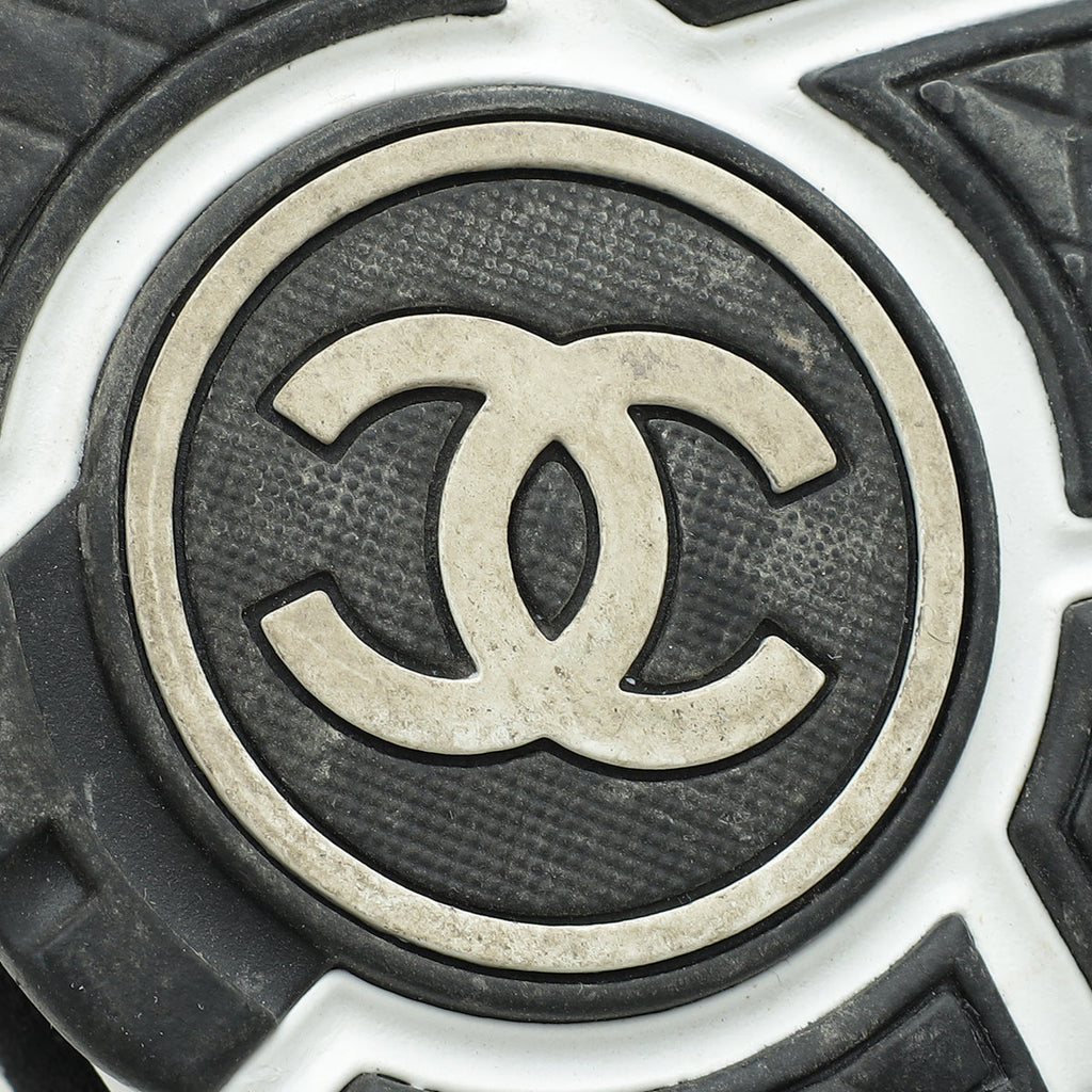 Chanel Bicolor CC Slip On Sock Sneakers 39