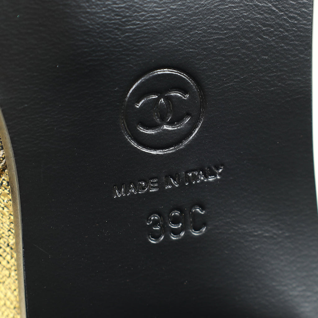 Chanel Bicolor CC Cap Toe Quilted Ankle Boot 39
