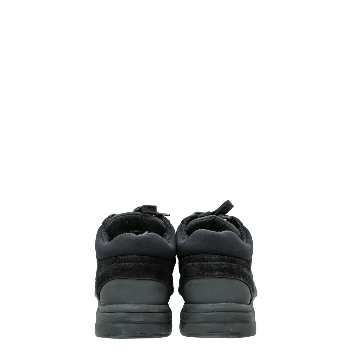 Chanel Black CC Lace Up Sneakers 39