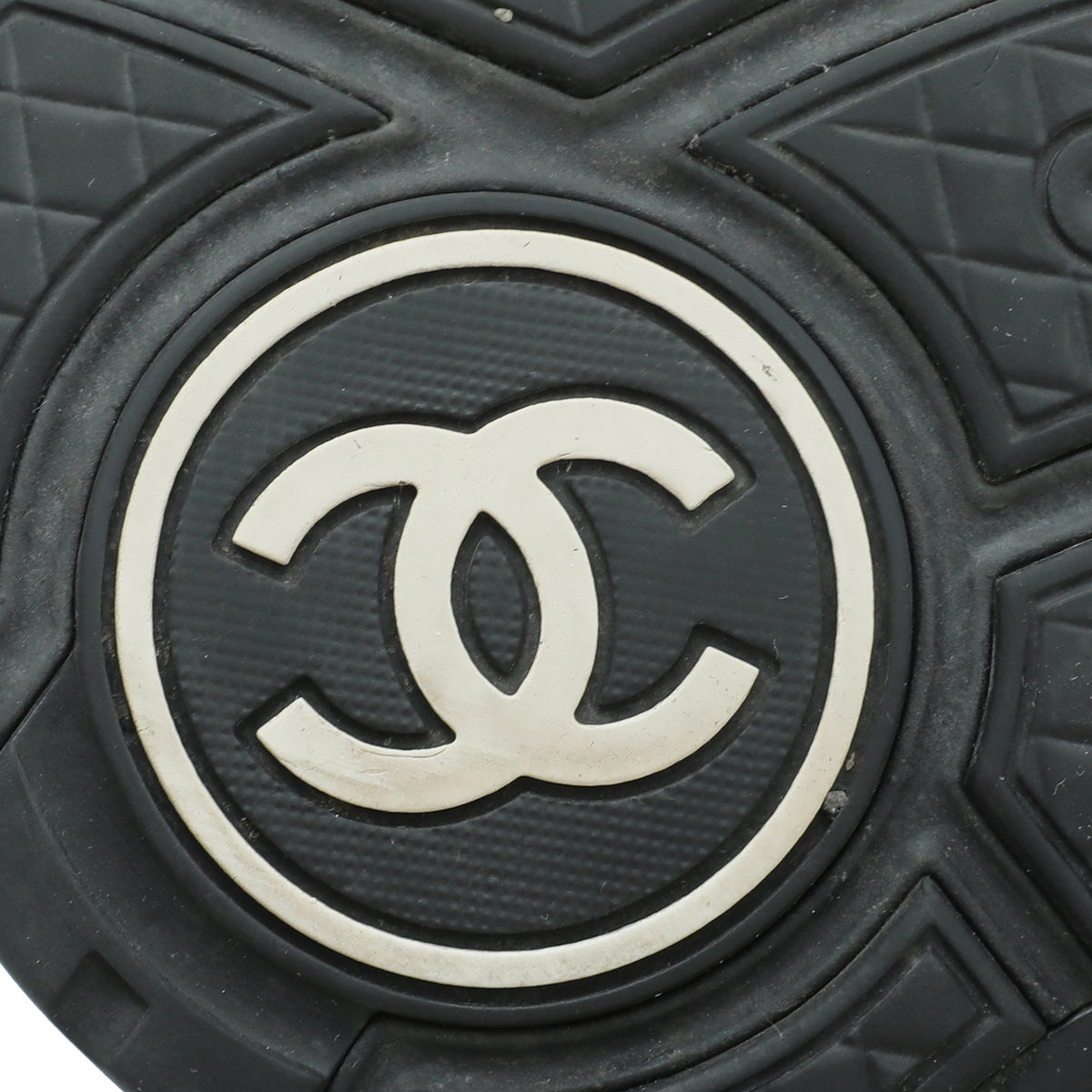 Chanel Black CC Lace Up Sneakers 39
