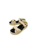 Chanel Beige CC Quilted Slides Sandal 39