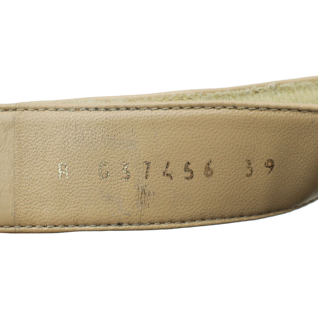 Chanel Beige CC Quilted Slides Sandal 39