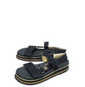Chanel Black CC CC Velcro Strap Flat Sandals 40