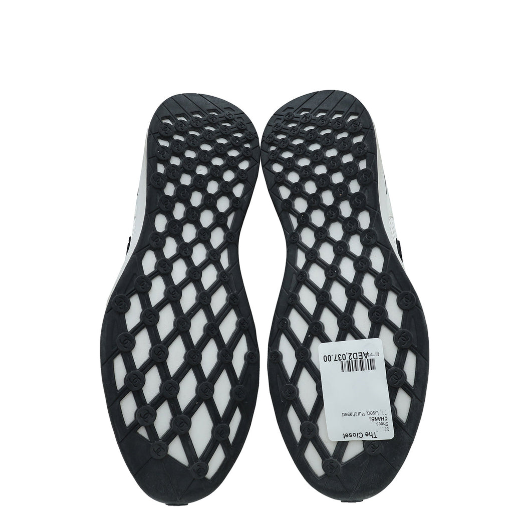 Chanel White CC Sport Flyer Sneaker 40.5