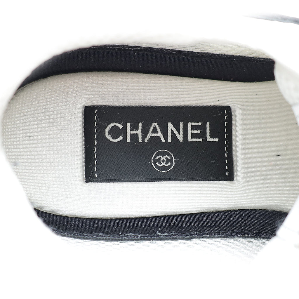 Chanel White CC Sport Flyer Sneaker 40.5