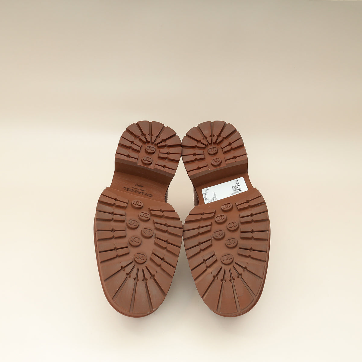 Chanel Brown CC Quilted Loafer 40