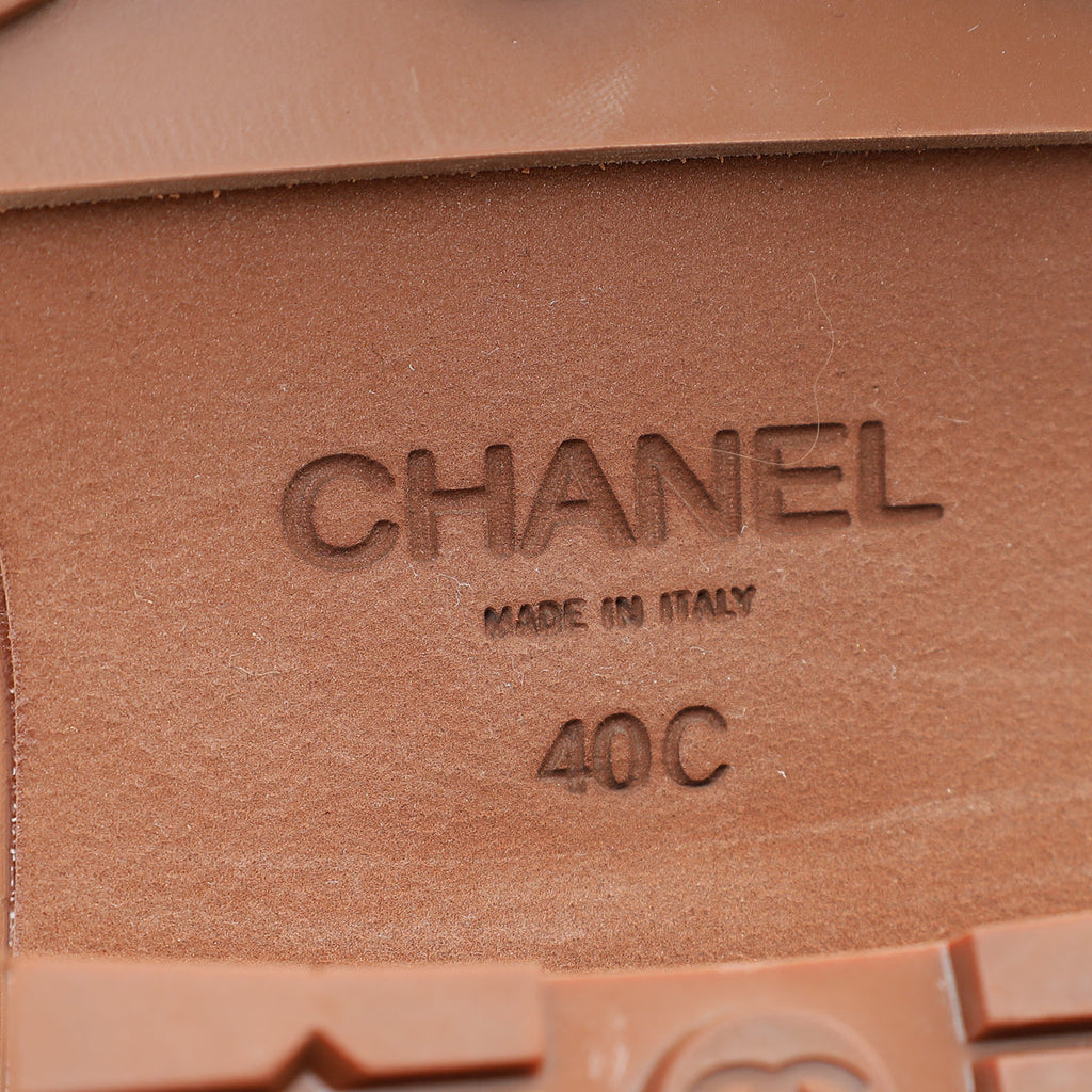 Chanel Brown CC Quilted Loafer 40