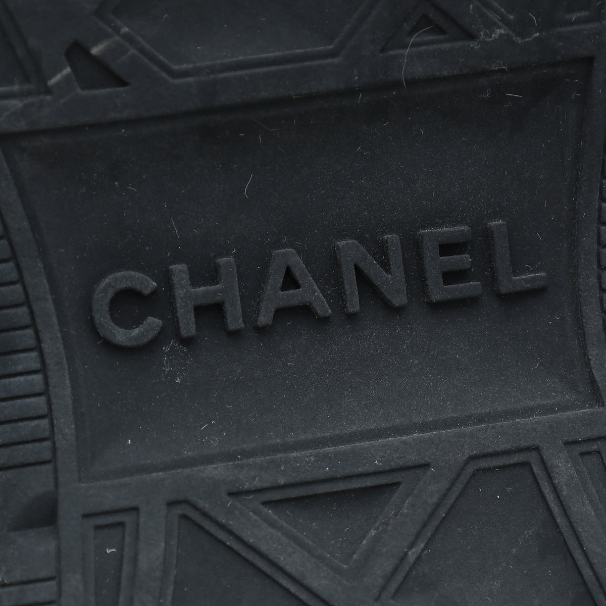 Chanel Black CC Lace Up Sneakers 40
