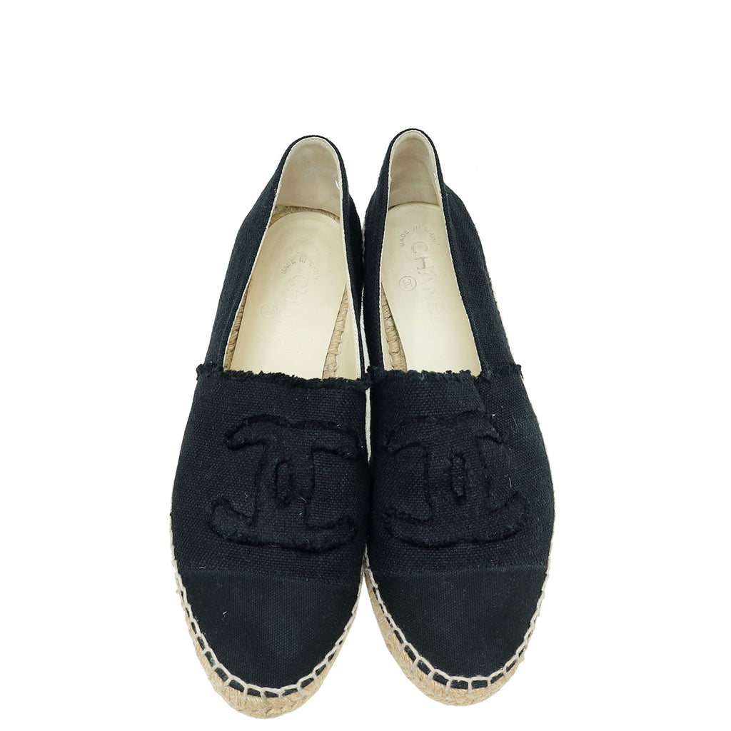 Chanel Black CC Espadrille 40