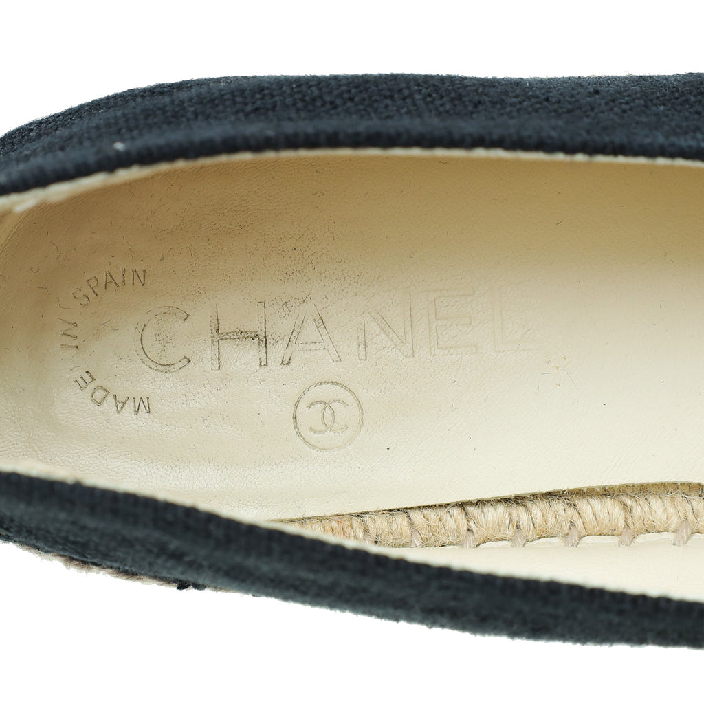 Chanel Black CC Espadrille 40