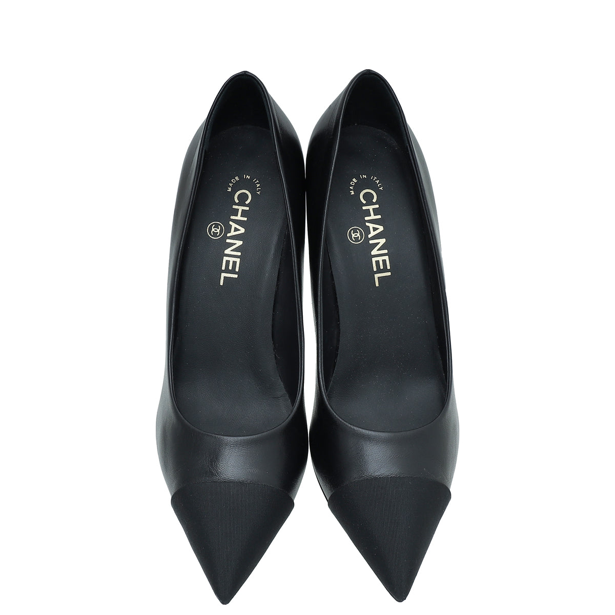 Chanel Black CC Pearl Pump 40